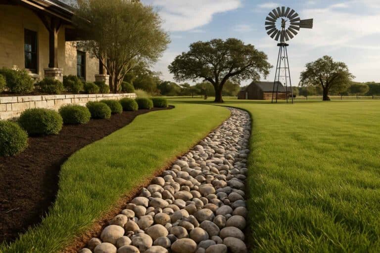 french drains in luckenbach texas