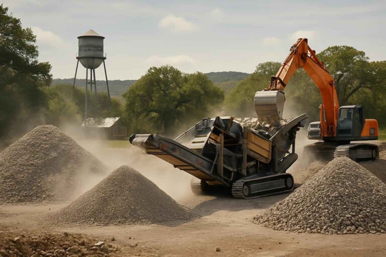on site rock crushing in luckenbach texas