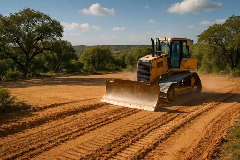 pad site clearing in luckenbach texas