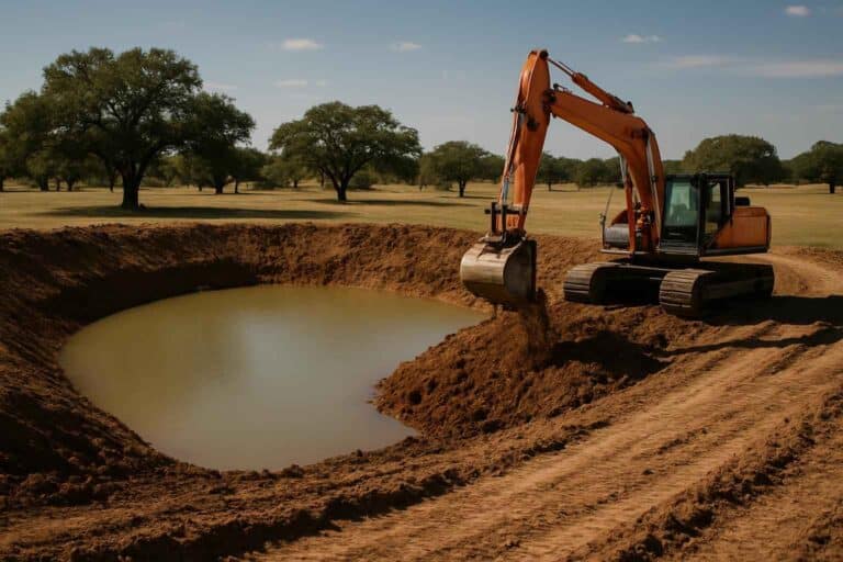 stock tank excavation in stonewall texas