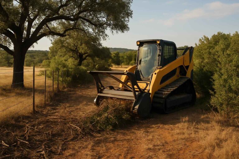 tree and brush fence clearing in willow city texas