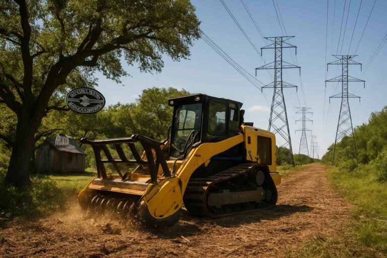 utility row clearing in luckenbach texas