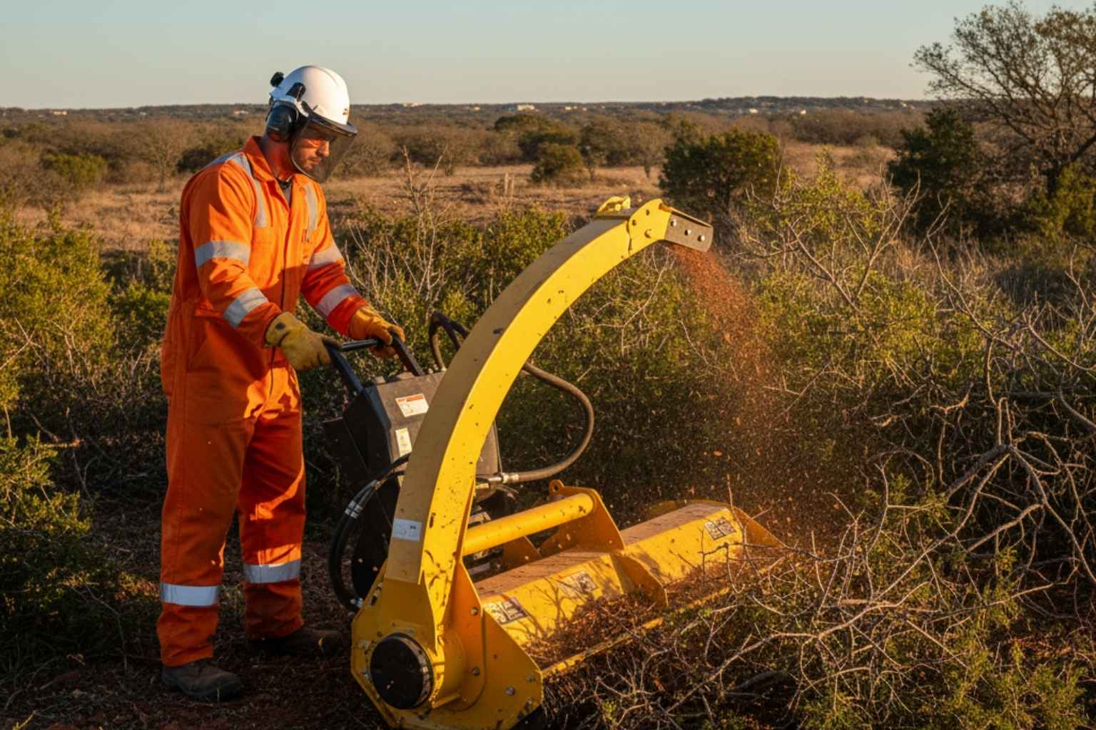 Cedar Brush Eating in Kerrville Texas