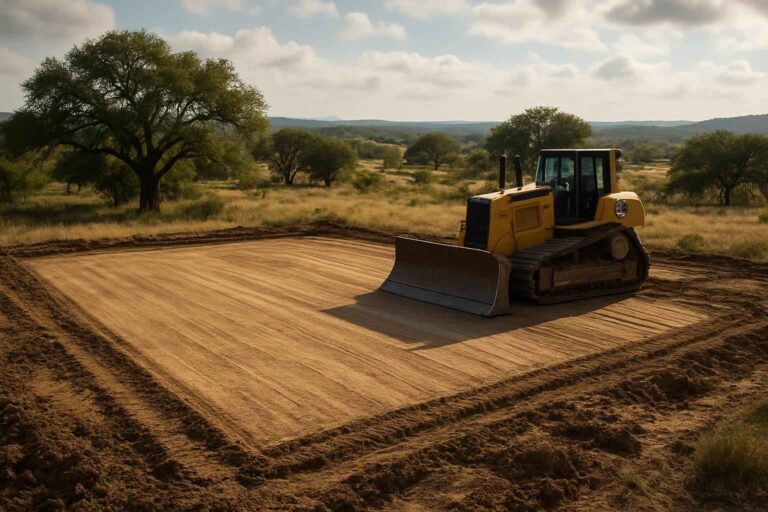building pad prep in doss texas