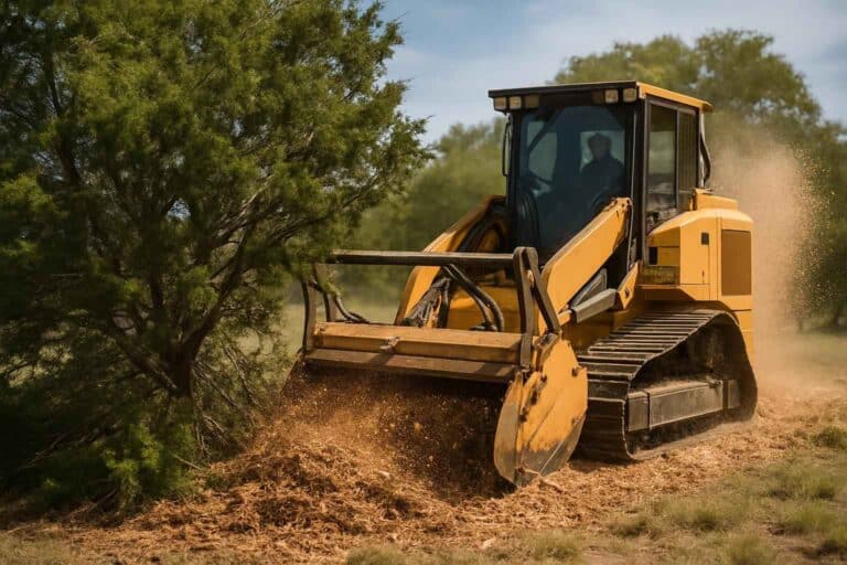 cedar eating mulching in waring texas