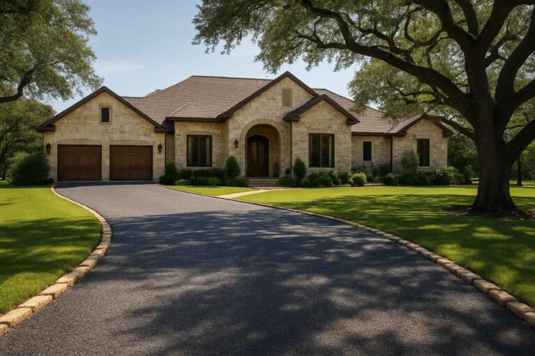 chip seal driveway in comfort texas