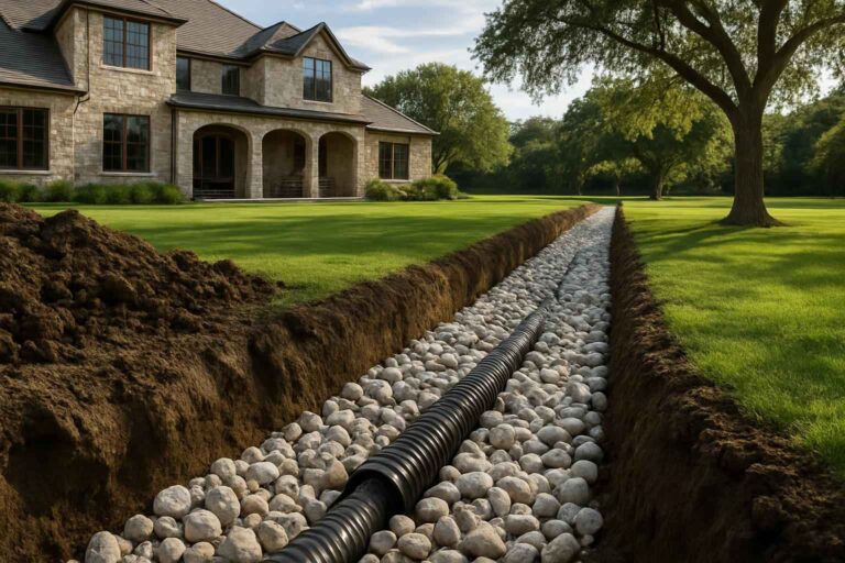 french drains in waring texas