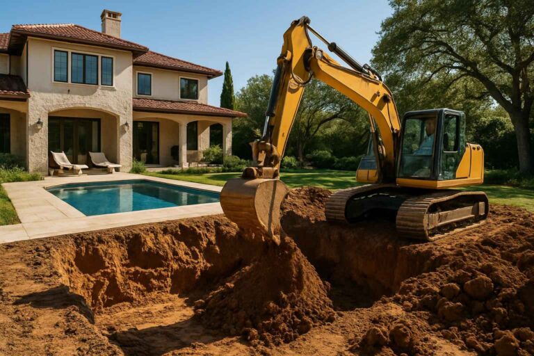 new pool dig in comfort texas