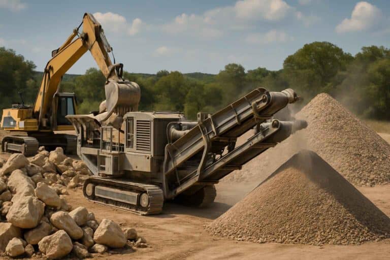 on site rock crushing in waring texas