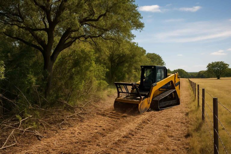 tree and brush fence clearing in comfort texas