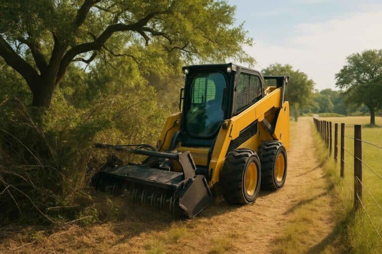 tree and brush fence clearing in waring texas