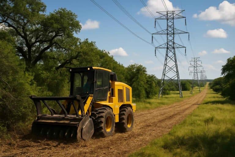 utility row clearing in waring texas