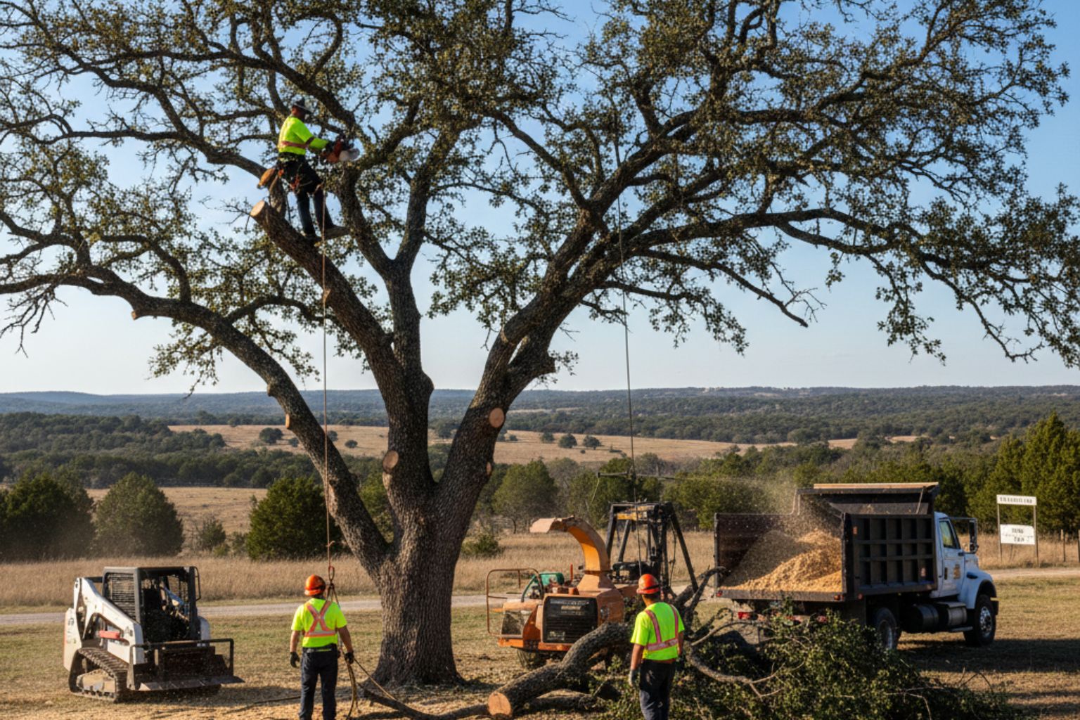 Large Tree Removal In Kendalia Texas