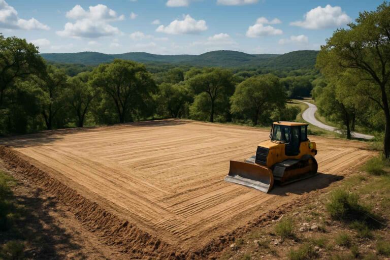 building pad prep in hunt texas