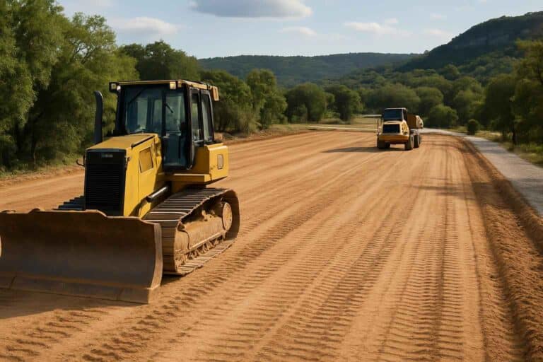 building pad prep in ingram texas