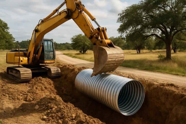 culvert sizing and install in blanco texas