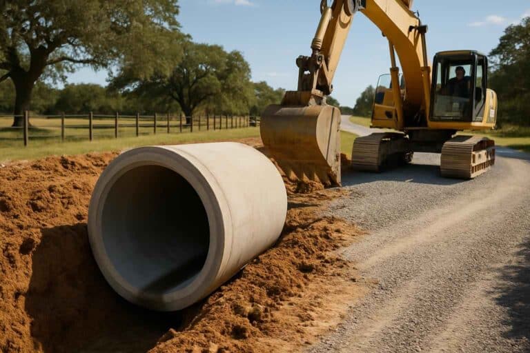 culvert sizing and install in johnson city texas