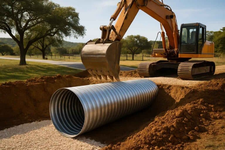 culvert sizing and install in kendalia texas