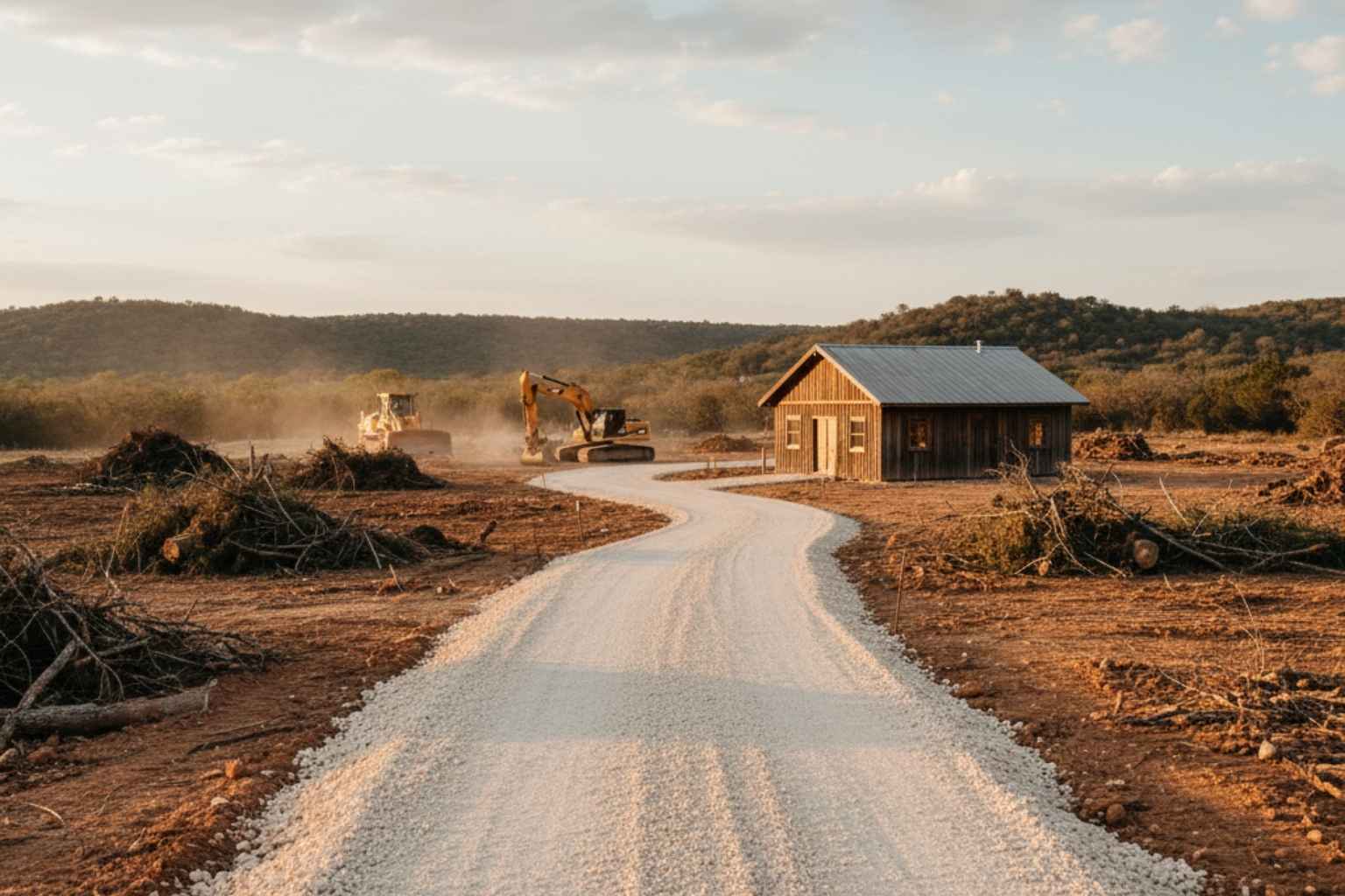 gravel road building in camp verde texas