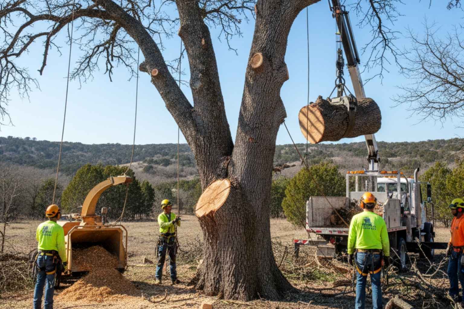 large tree removal in ingram texas