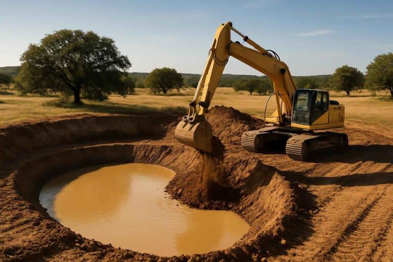 stock tank excavation in blanco texas