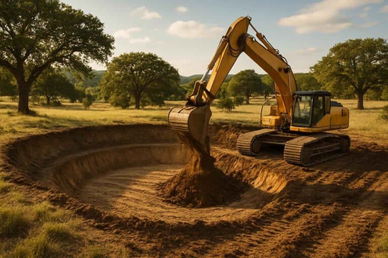 stock tank excavation in ingram texas