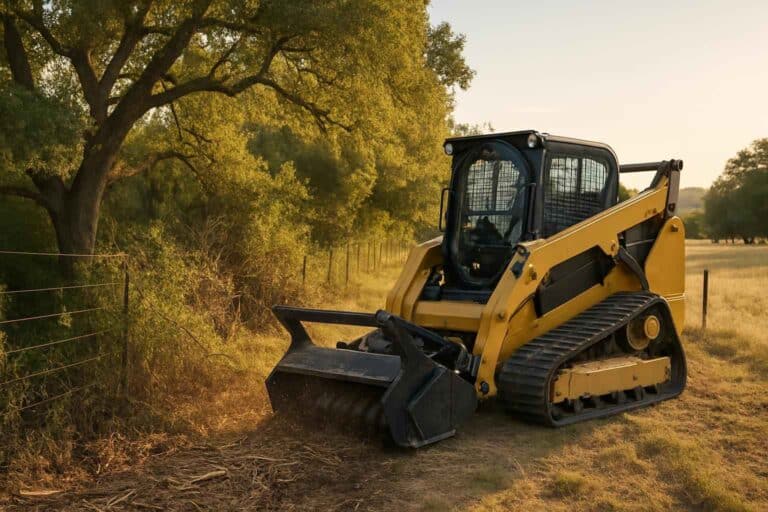 tree and brush fence clearing in camp verde texas
