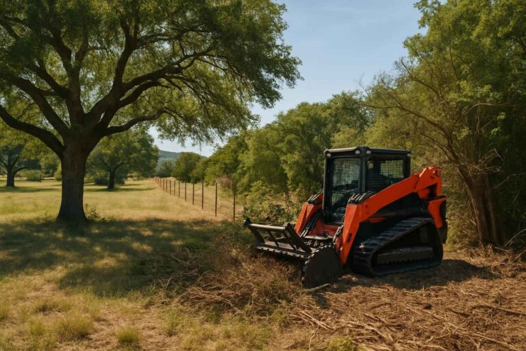 tree and brush fence clearing in ingram texas