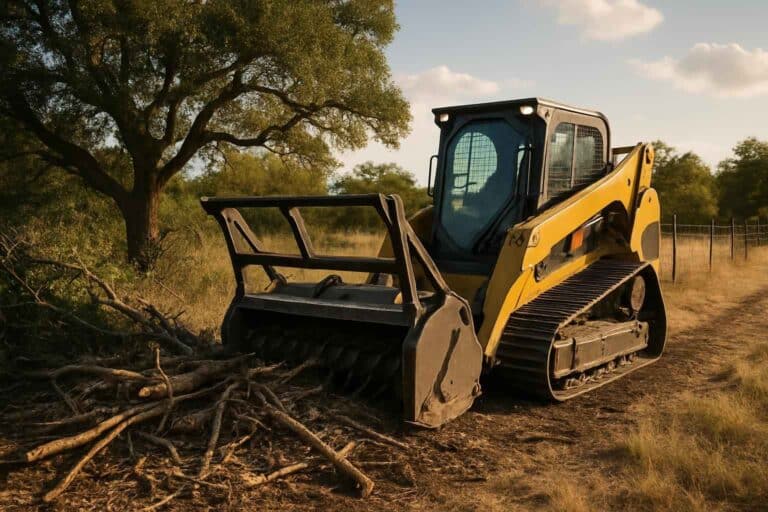 tree and brush fence clearing in kendalia texas