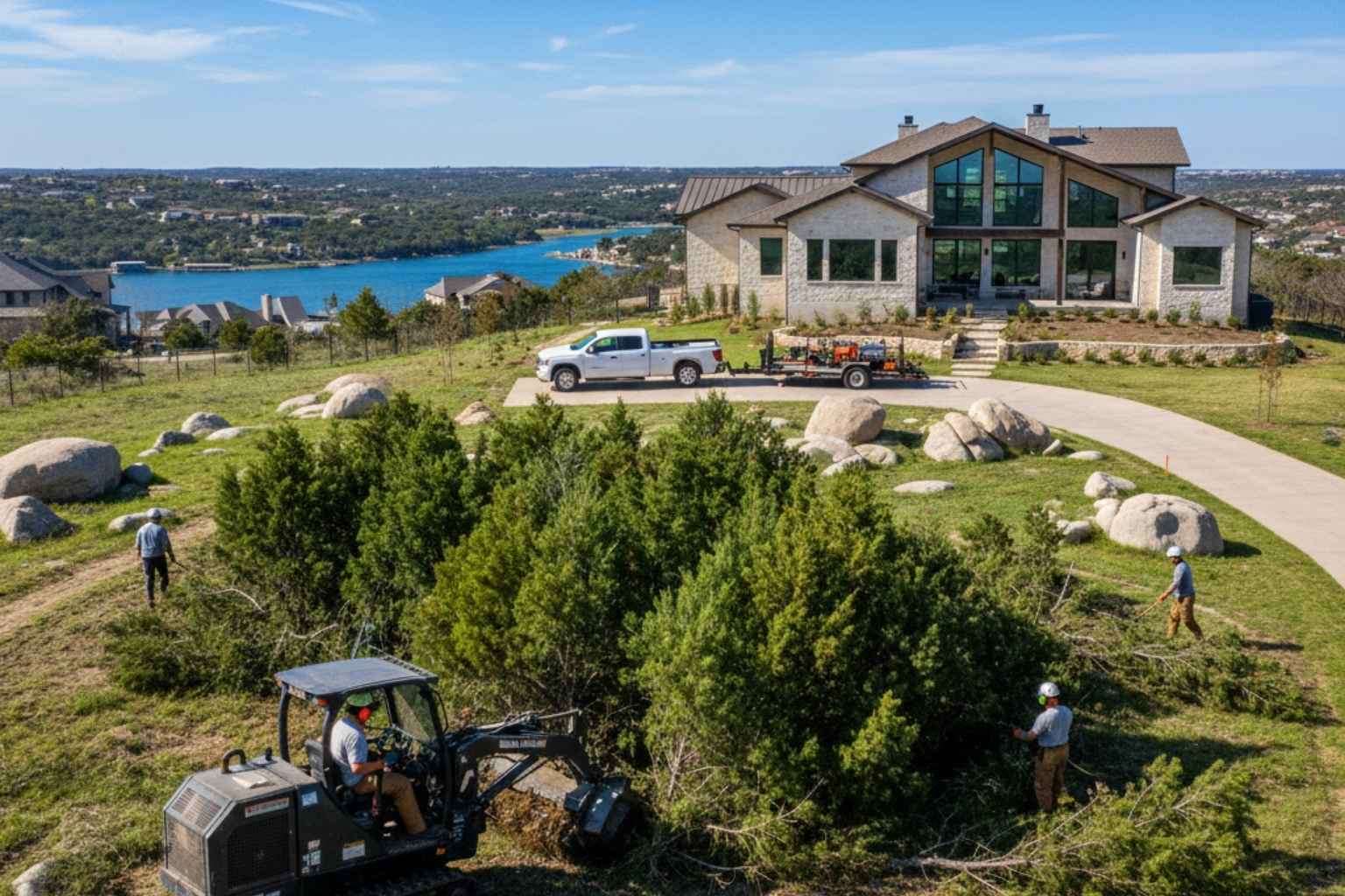 Cedar Brush Eating In Horseshoe Bay Texas