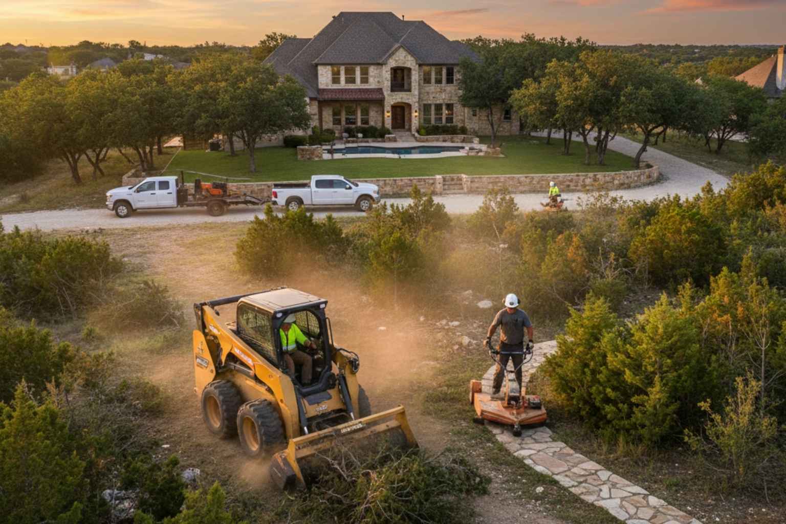 Cedar Brush Eating In Kingsland Texas