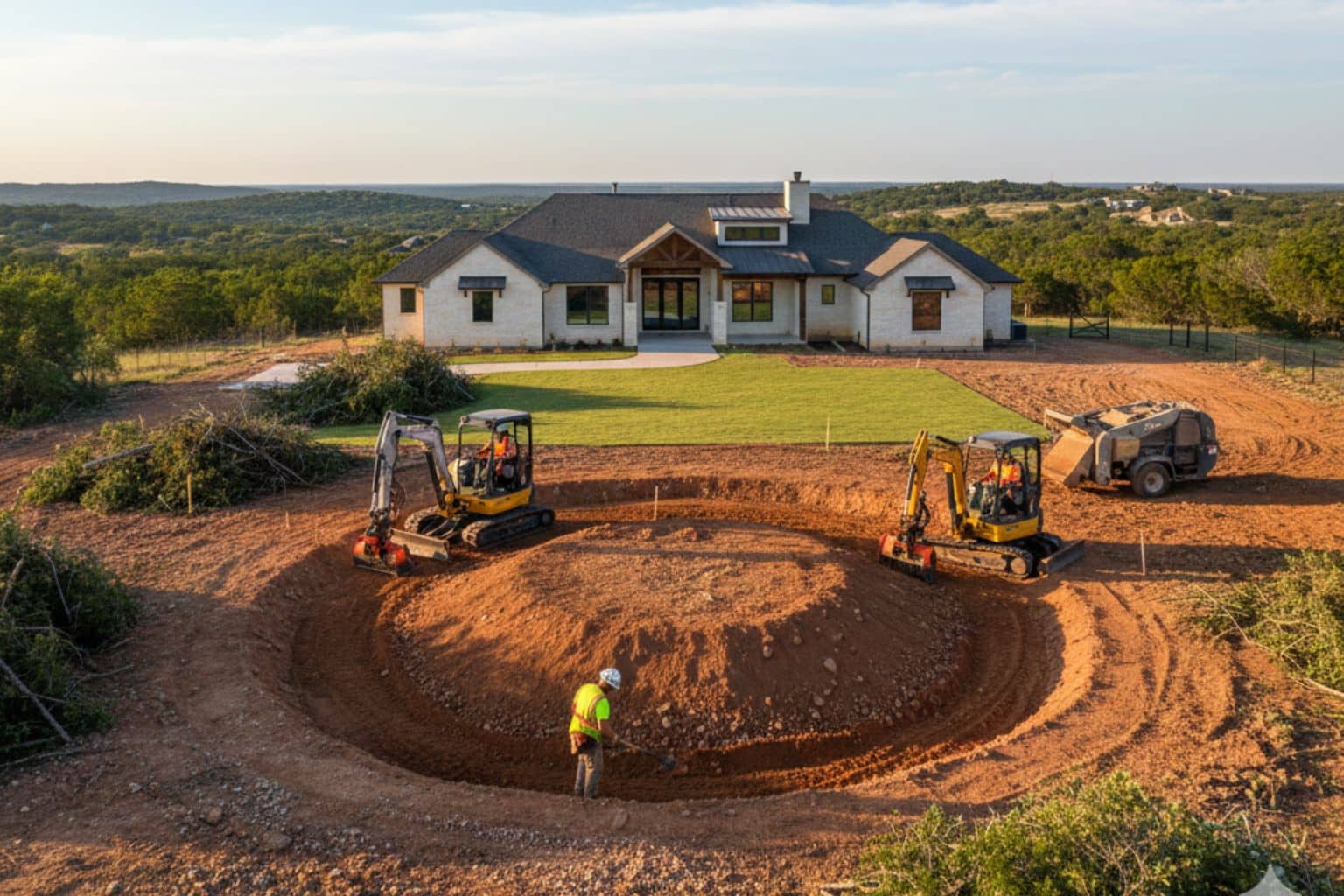 Crown and Ditch in Cypress Mill Texas