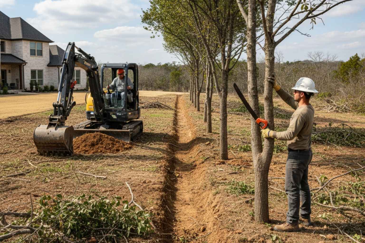 Crown and Ditch in Round Mountain Texas