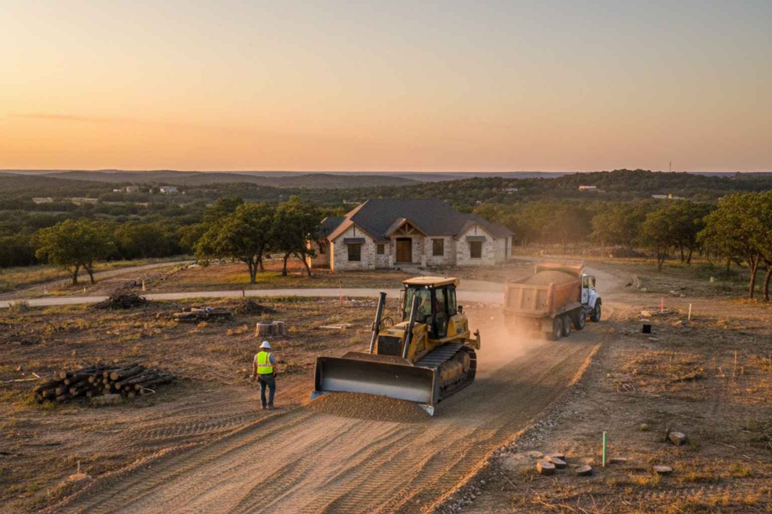 Road Base Build In Hunt Texas