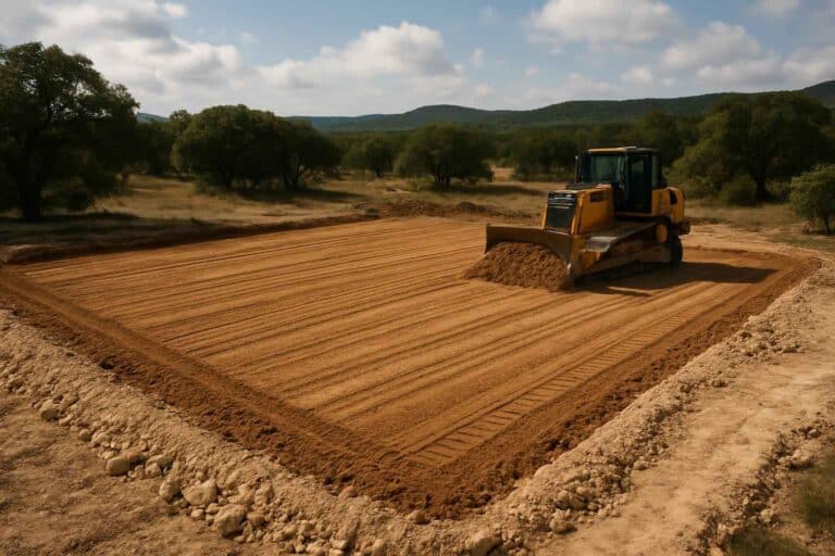 building pad prep in boerne texas