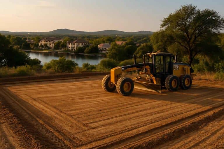 building pad prep in cottonwood shores texas