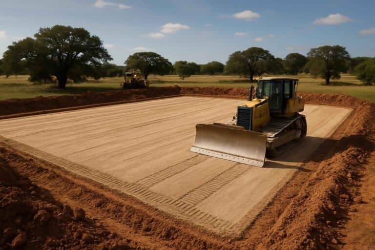 building pad prep in cypress mill texas