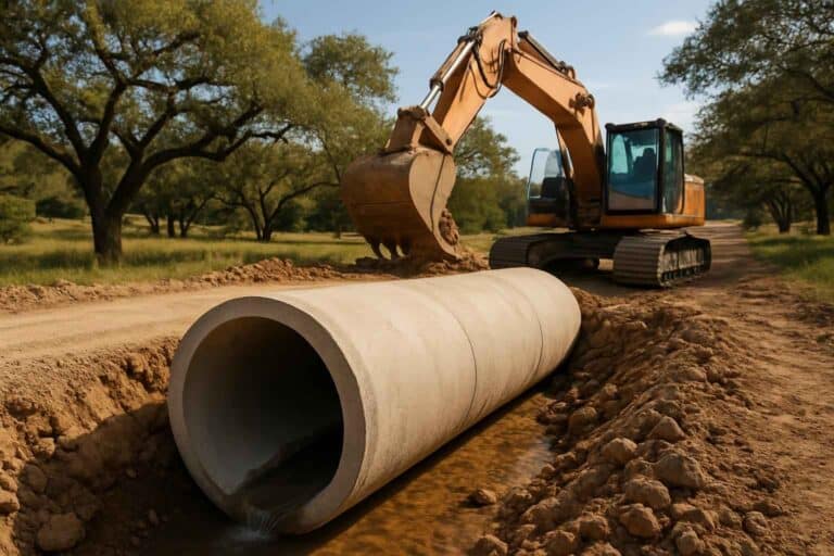 culvert sizing and install in hunt texas