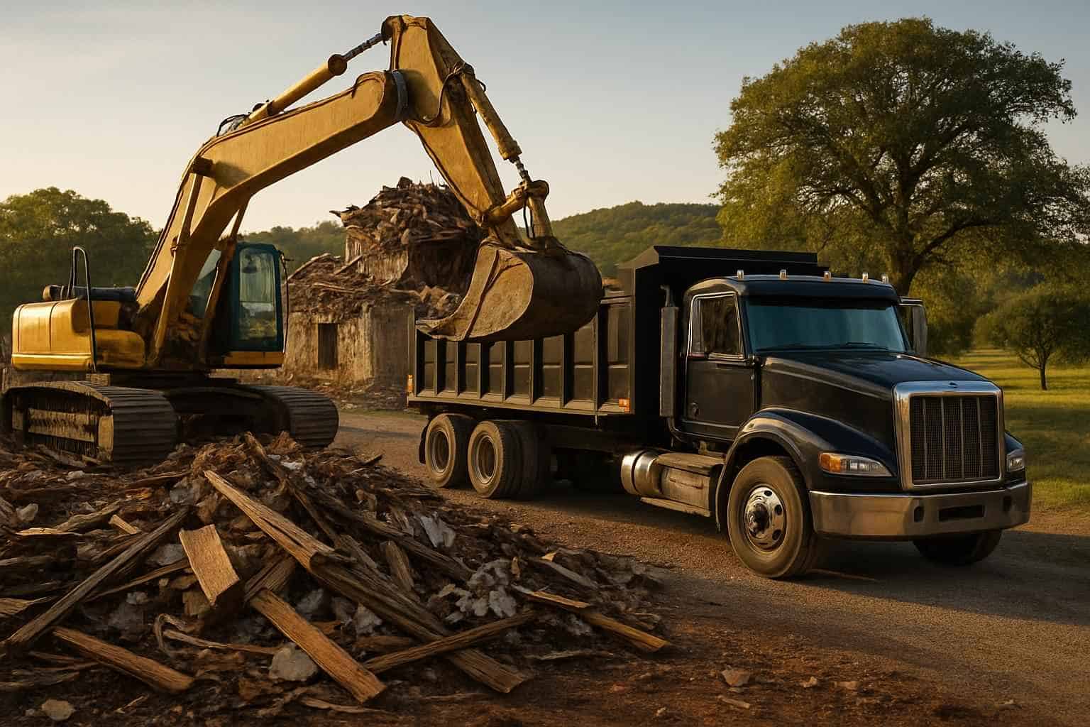 demolition debris hauling in hunt texas