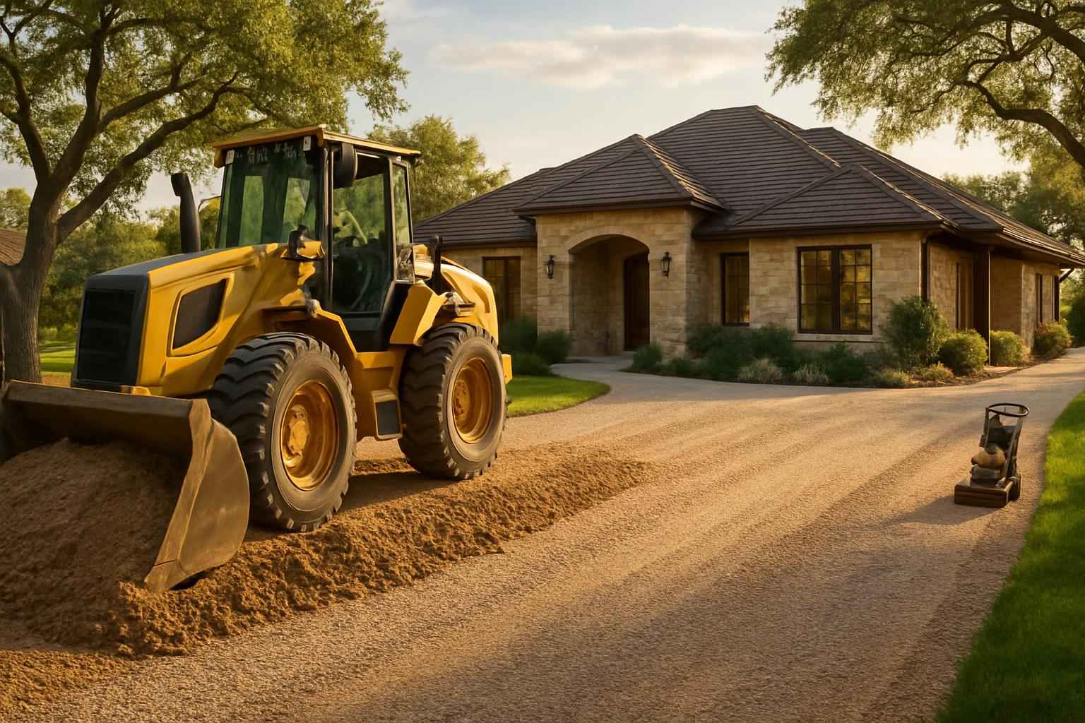 driveway grading and compaction in hunt texas