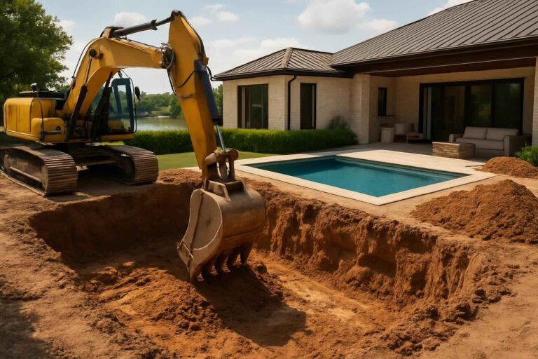 new pool dig in kingsland texas