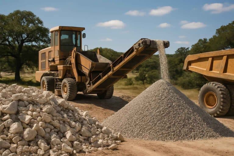 on site rock crushing in hunt texas