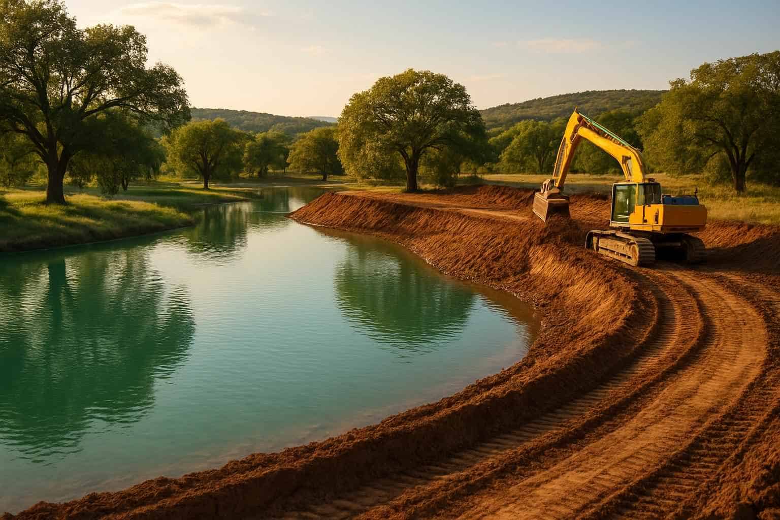 pond expansion in hunt texas