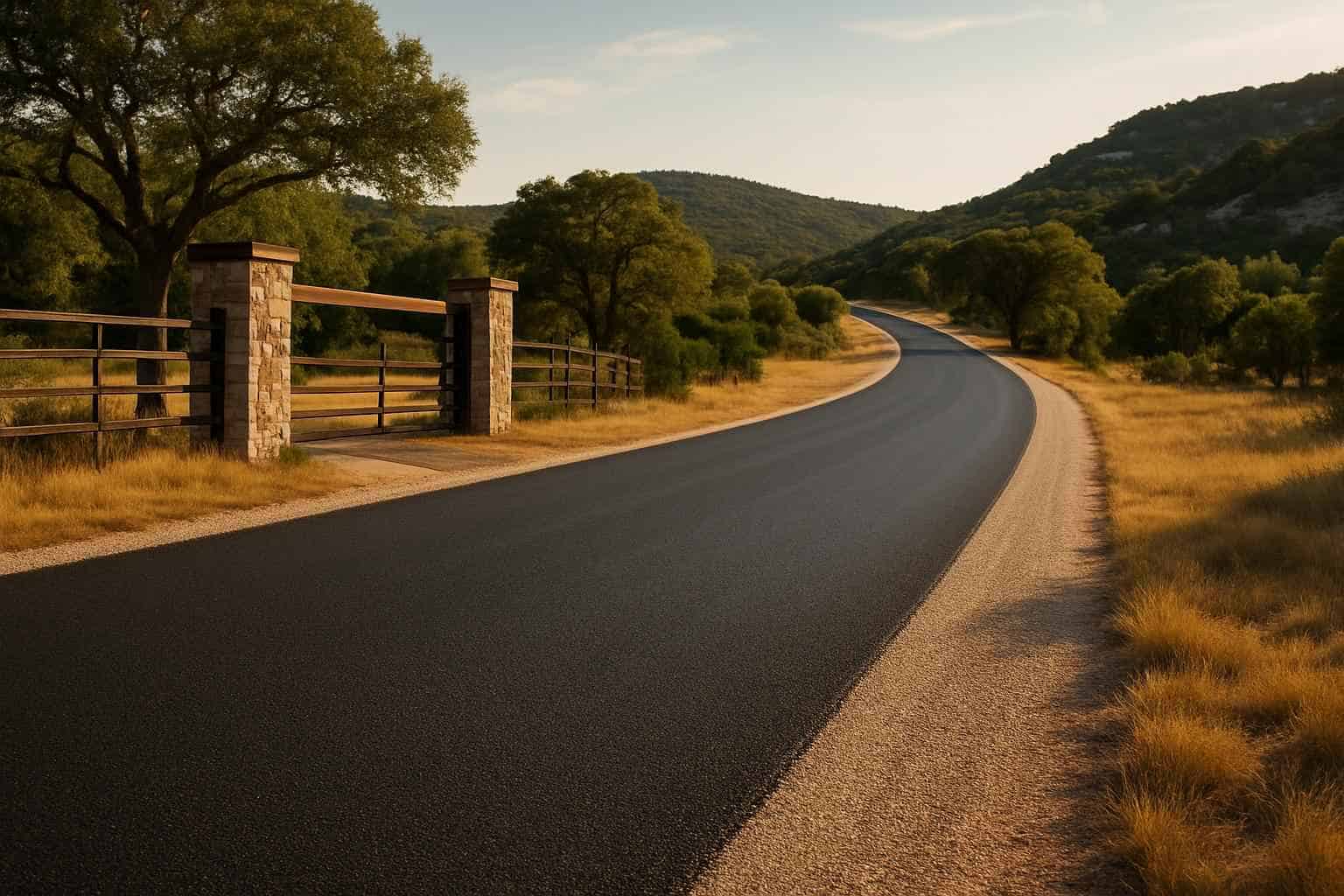 ranch road chip seal in hunt texas