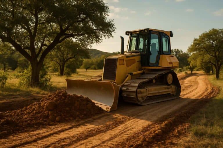 ranch road clearing in round mountain texas