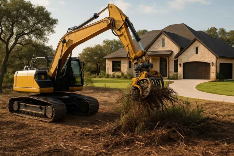 residential lot clearing in round mountain texas