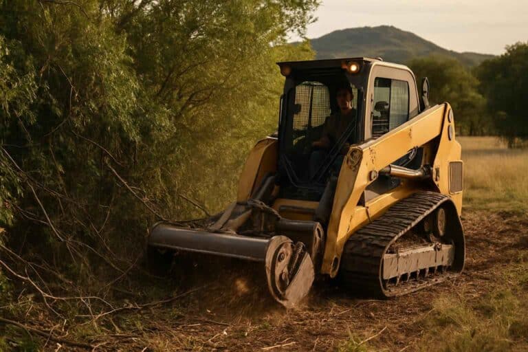 thick vegetation clearing in round mountain texas