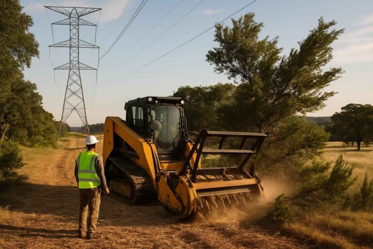 utility row clearing in cypress mill texas