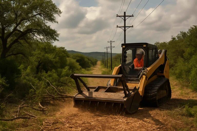 utility row clearing in hunt texas