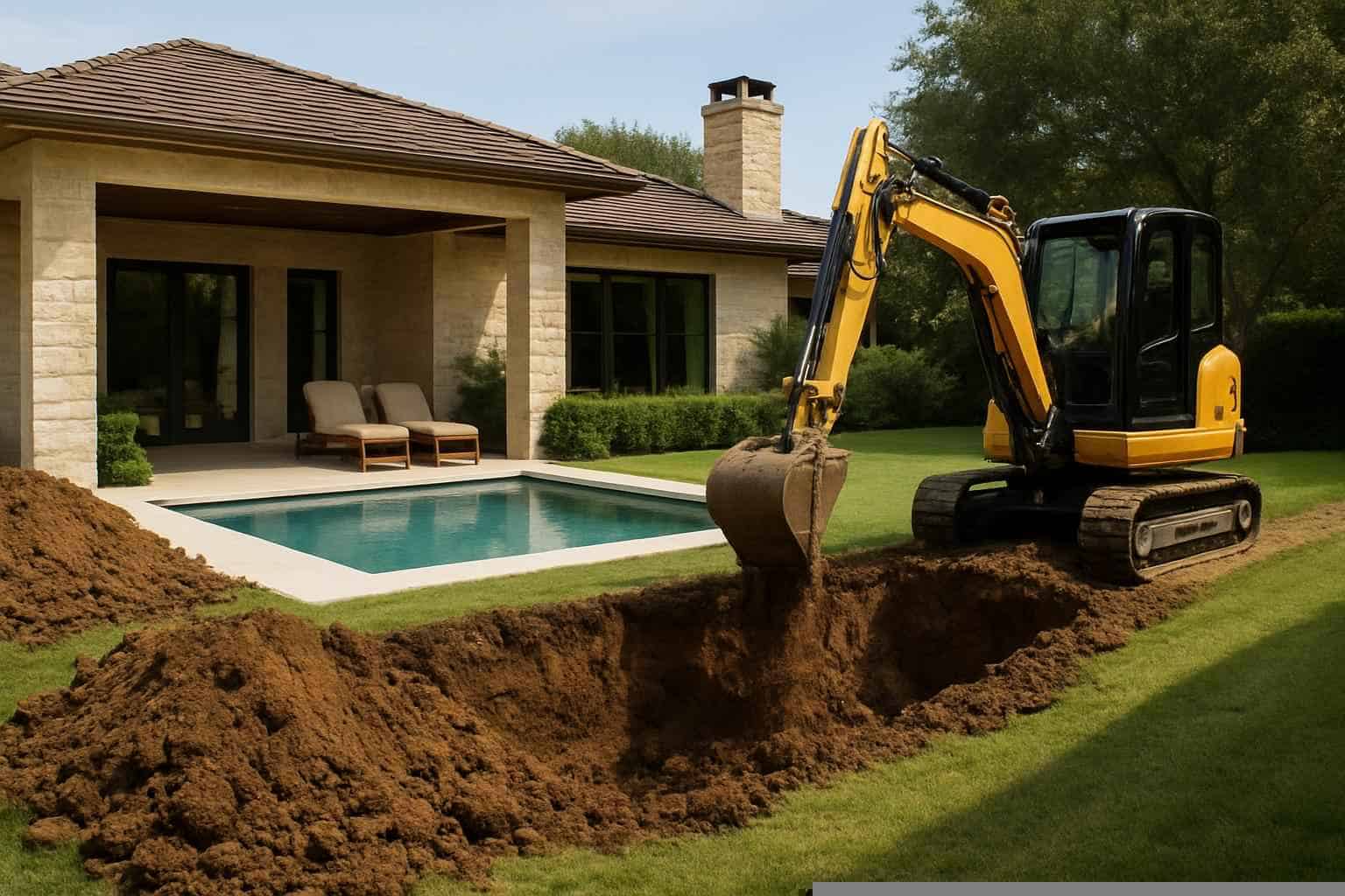 Pool Excavation In Burnet Texas 5 Access Prep for Pool Dig in Burnet Texas